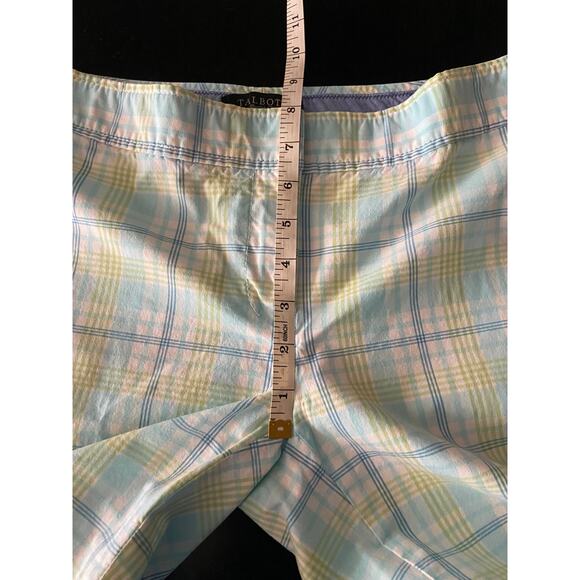 TALBOTS 'Signature' Blue/Green/White Plaid Crop Pants sz 2P - Picture 9 of 12